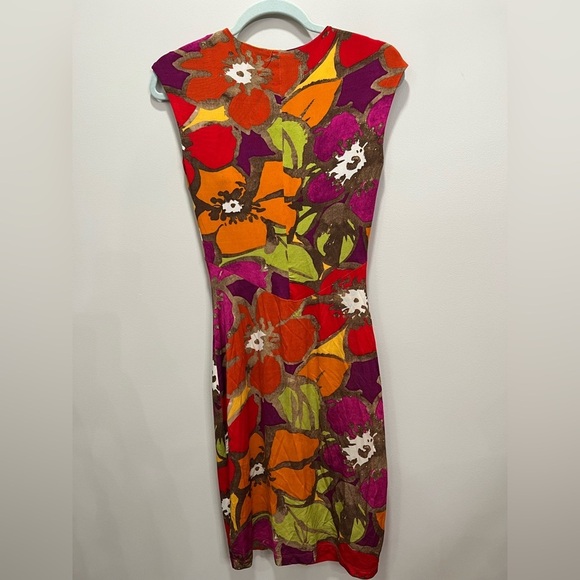 Cache Ruched Floral Dress Size 6 90s Y2K Party Cruise Resort - Picture 3 of 7